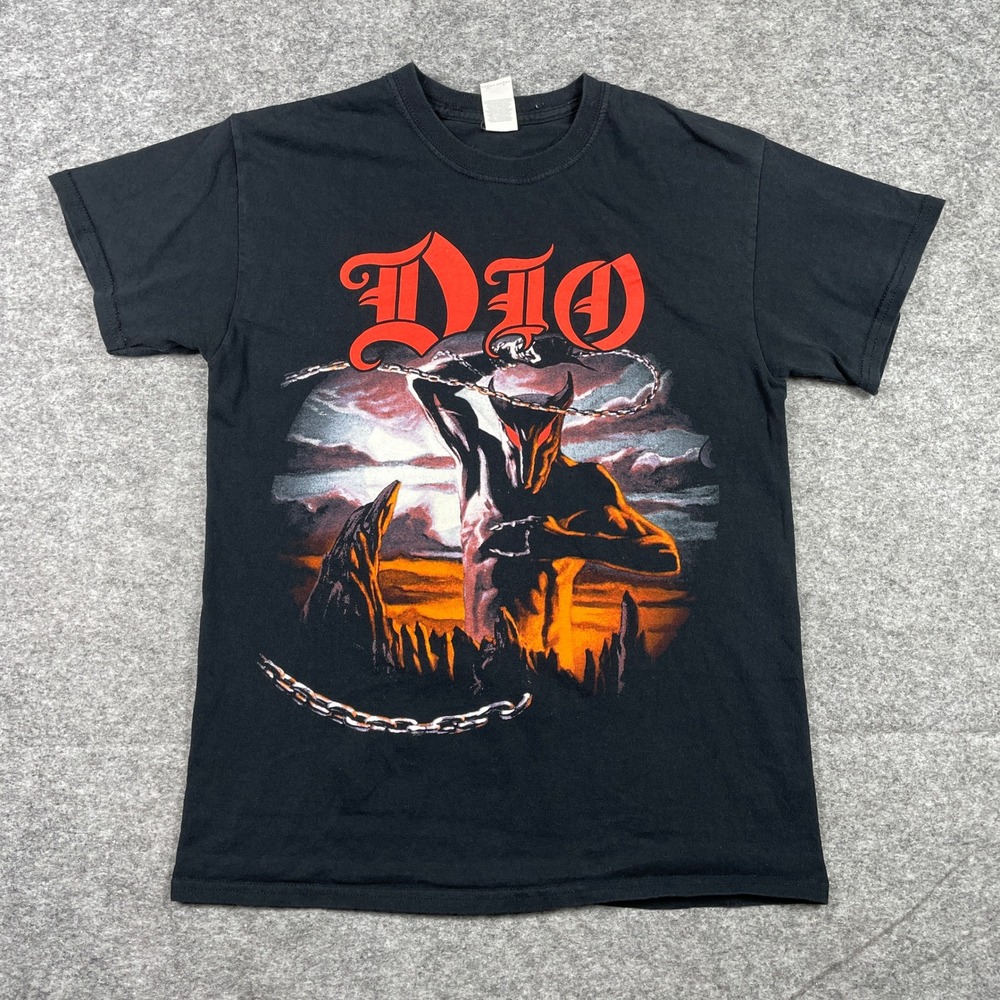 Dio T Shirt Mens Medium Black Holy Diver Heavy Metal Rock Band Tee Concert Merch